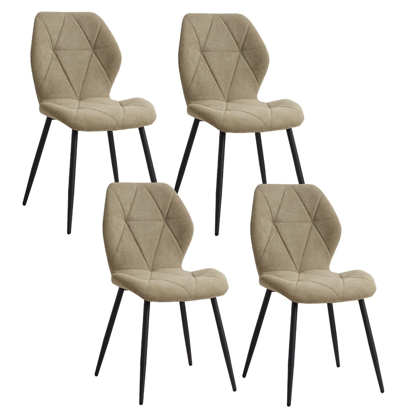 Ensemble de chaises en tissu de lin