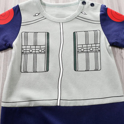 Combinaison d’été à manches courtes en coton pour bébé (motif manga)