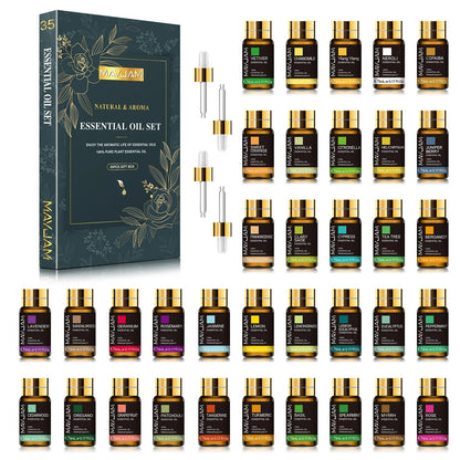 Coffret de 35 huiles essentielles pour humidificateur, diffuseur