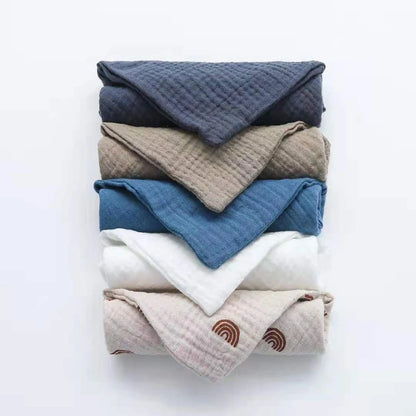 Lot de 5 serviettes carrées en coton pour bébé