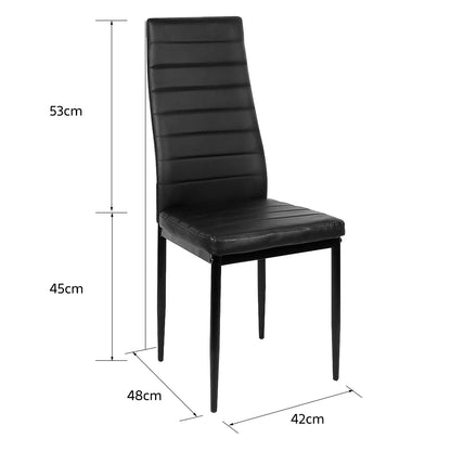 Ensemble de 6 chaises rembourrées avec dossier haut