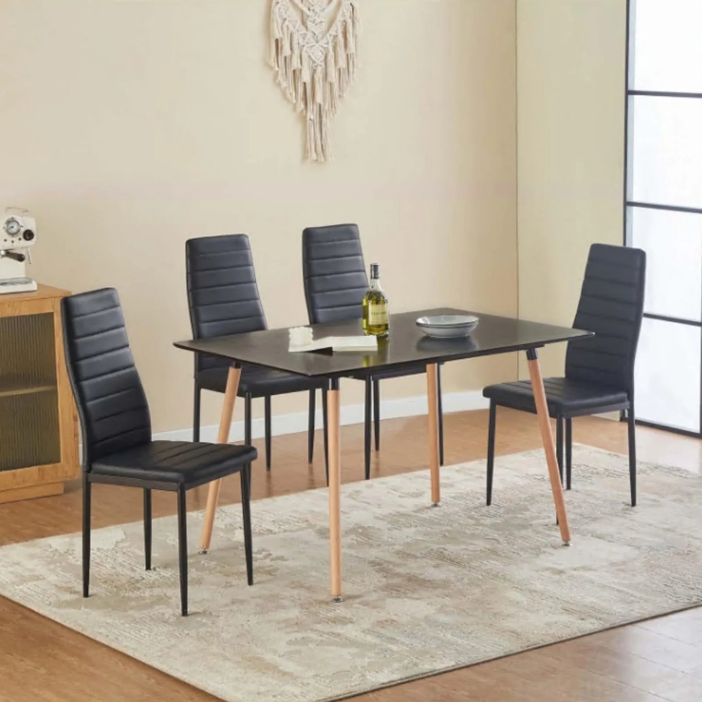 Ensemble de 6 chaises rembourrées avec dossier haut