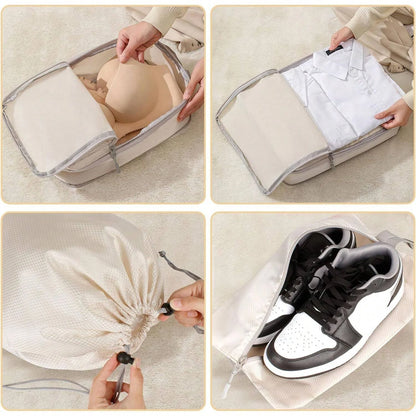 Lot de 6 sacs de rangement compressibles pour voyage