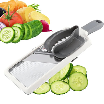 Mandoline multi-portative avec lame réglable en acier inoxydable