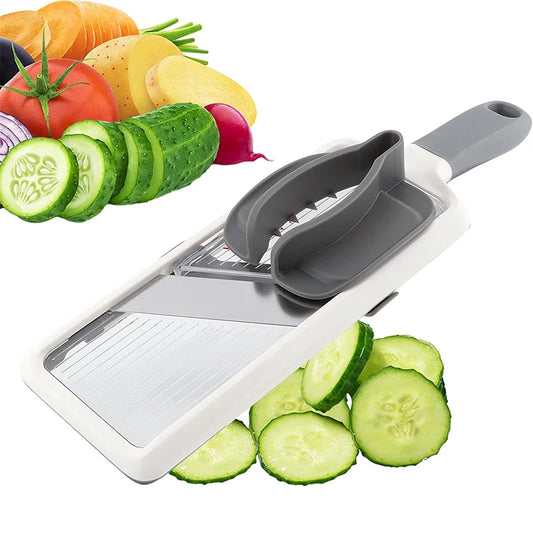 Mandoline multi-portative avec lame réglable en acier inoxydable