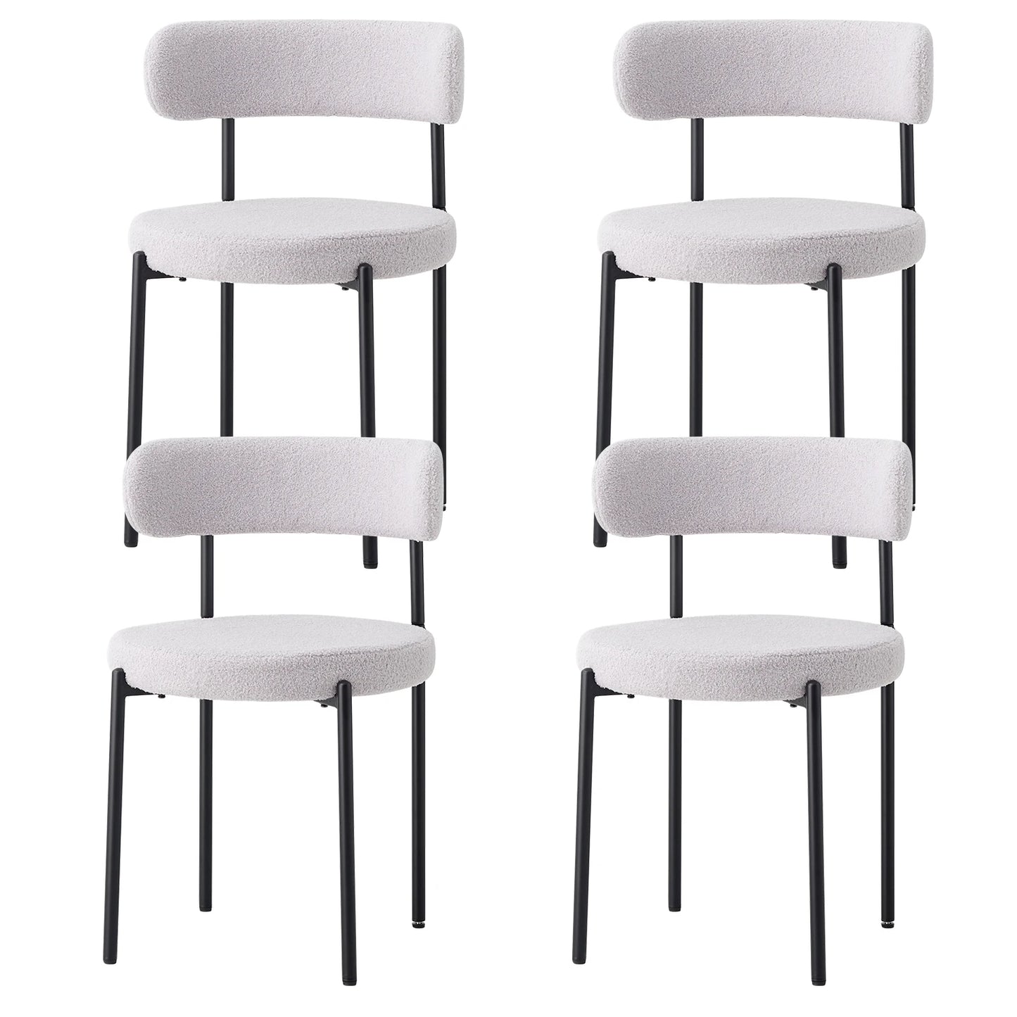 Lot de chaises de salle à manger nordique