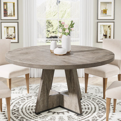 Table ronde nordique en bois massif 160cm