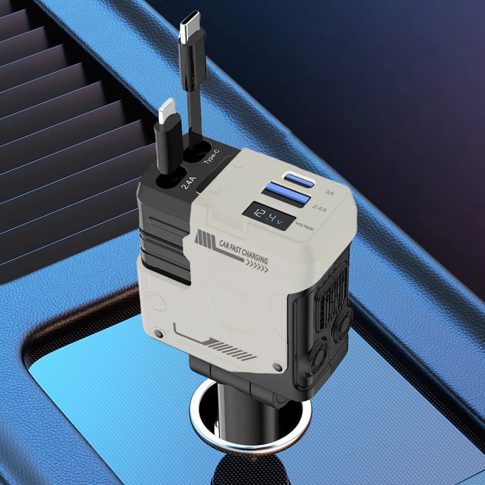 Chargeur de voiture rétractable