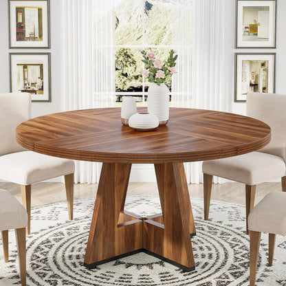 Table ronde nordique en bois massif 160cm