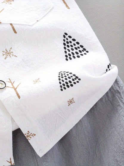 Ensemble short à manches courtes et col montant pour bébé