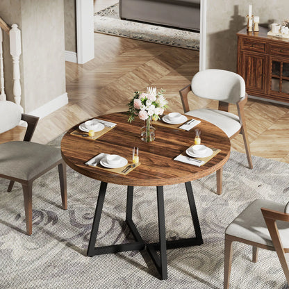 Table ronde nordique en bois massif 80cm