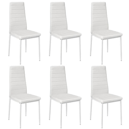 Ensemble de 6 chaises rembourrées avec dossier haut