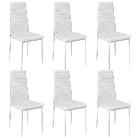 Ensemble de 6 chaises rembourrées avec dossier haut