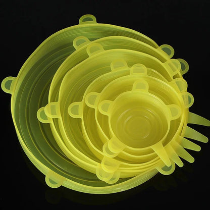 Lot de 6 Couvercles de Bol Universels en Silicone