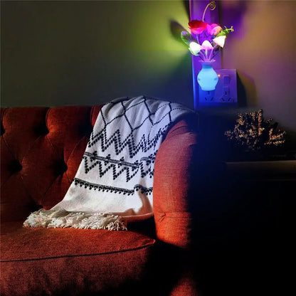 Veilleuse LED en forme de rose