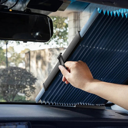 rideau pare-soleil rétractable pour pare-brise de voiture