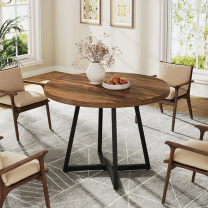 Table ronde nordique en bois massif 80cm