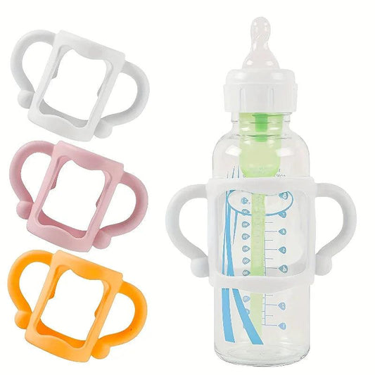 Silicone baby bottle handle