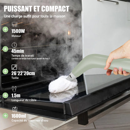 Nettoyeur vapeur portatif avec poignée 1500W