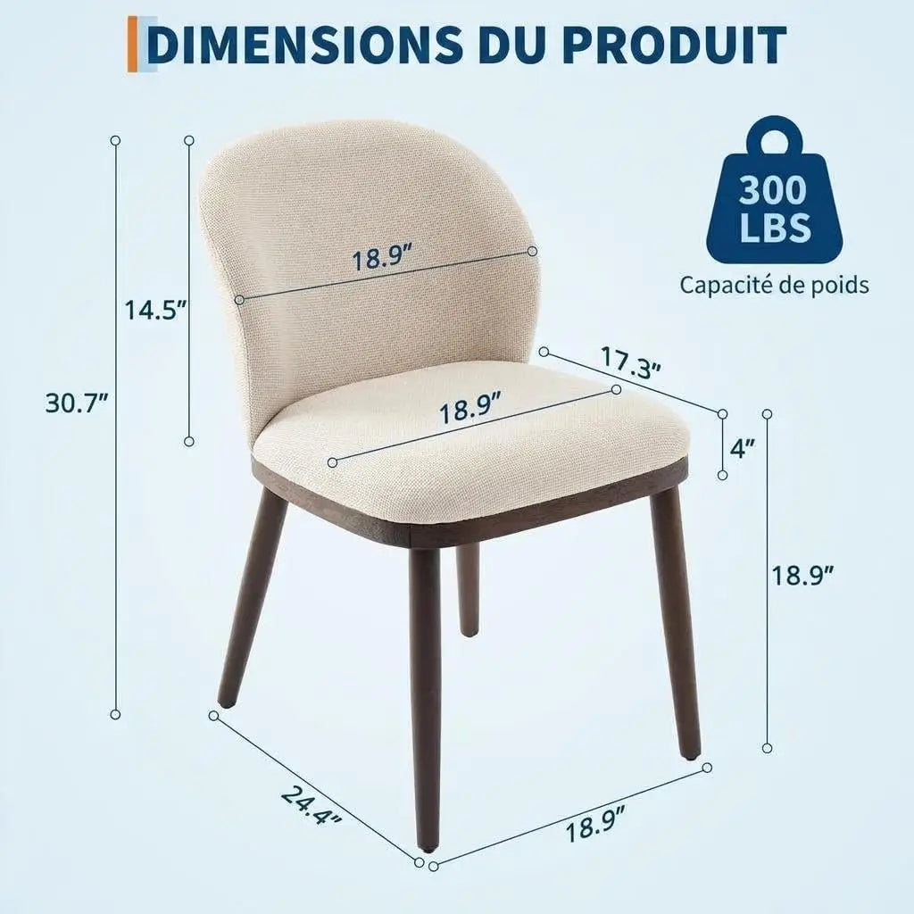 Ensemble de 6 chaises ergonomiques