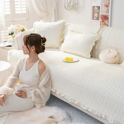 Housse de coussin de canapé en tissu antidérapant