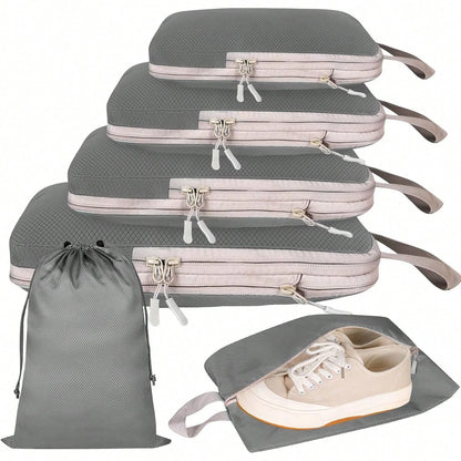 Lot de 6 sacs de rangement compressibles pour voyage