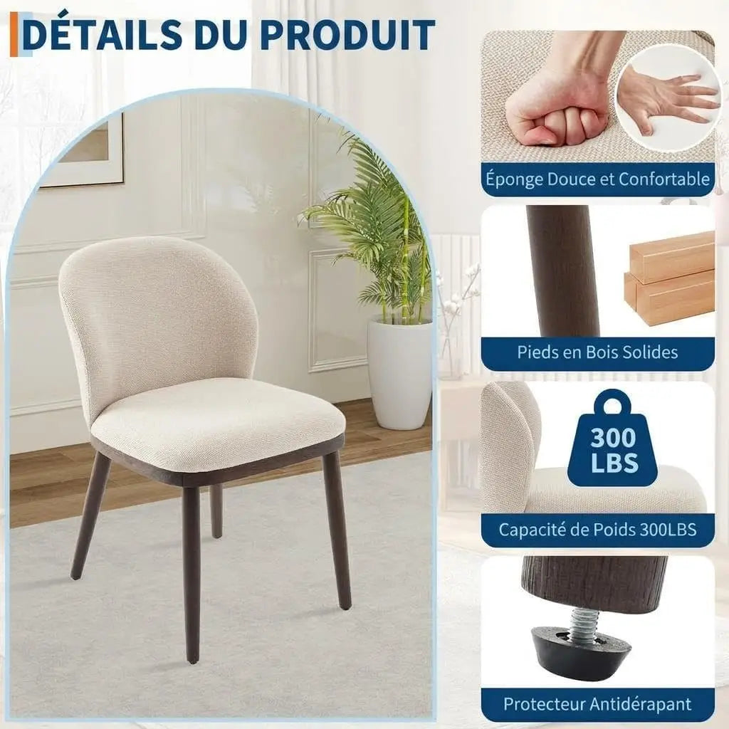 Ensemble de 6 chaises ergonomiques