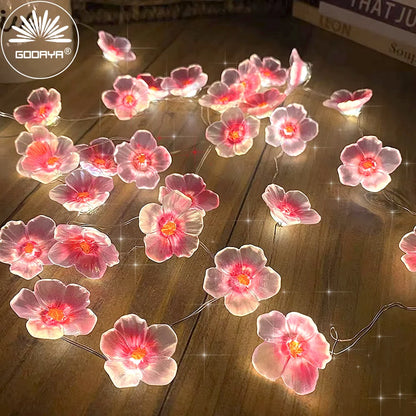 Guirlande lumineuse à 30 LED en forme de fleur