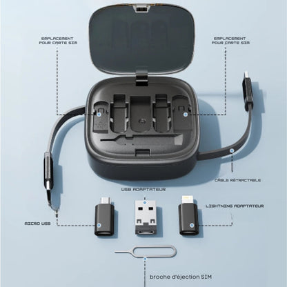 Mini boîte de rangement d'adaptateur de charge