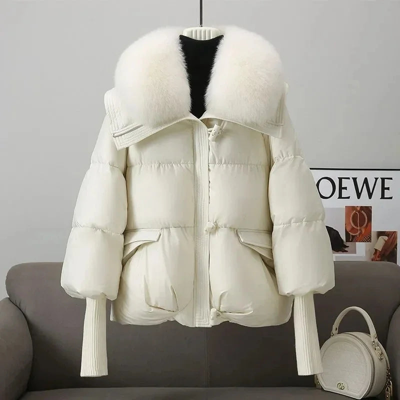 Parka à col en fourrure