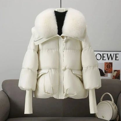 Parka à col en fourrure