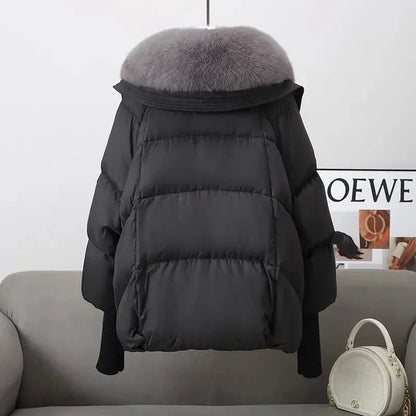 Parka à col en fourrure