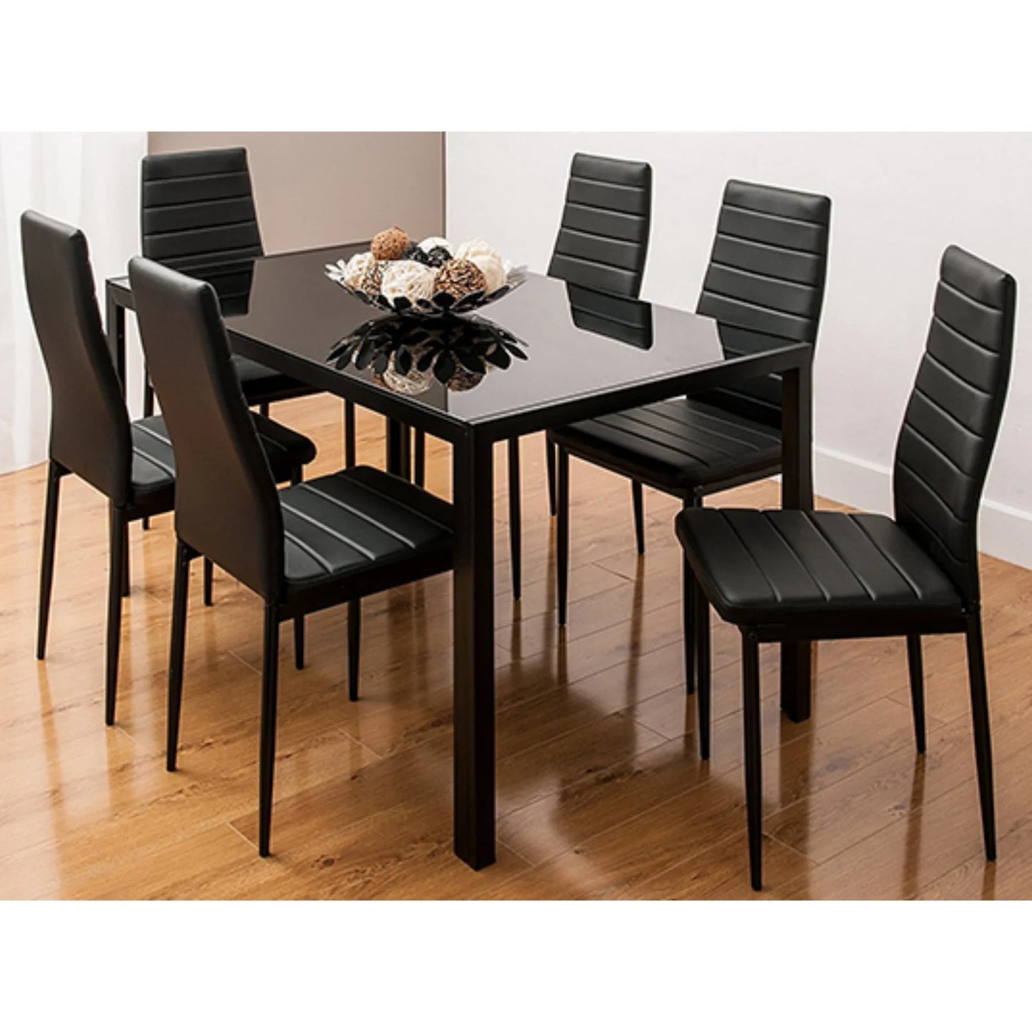 Ensemble de 6 chaises rembourrées avec dossier haut