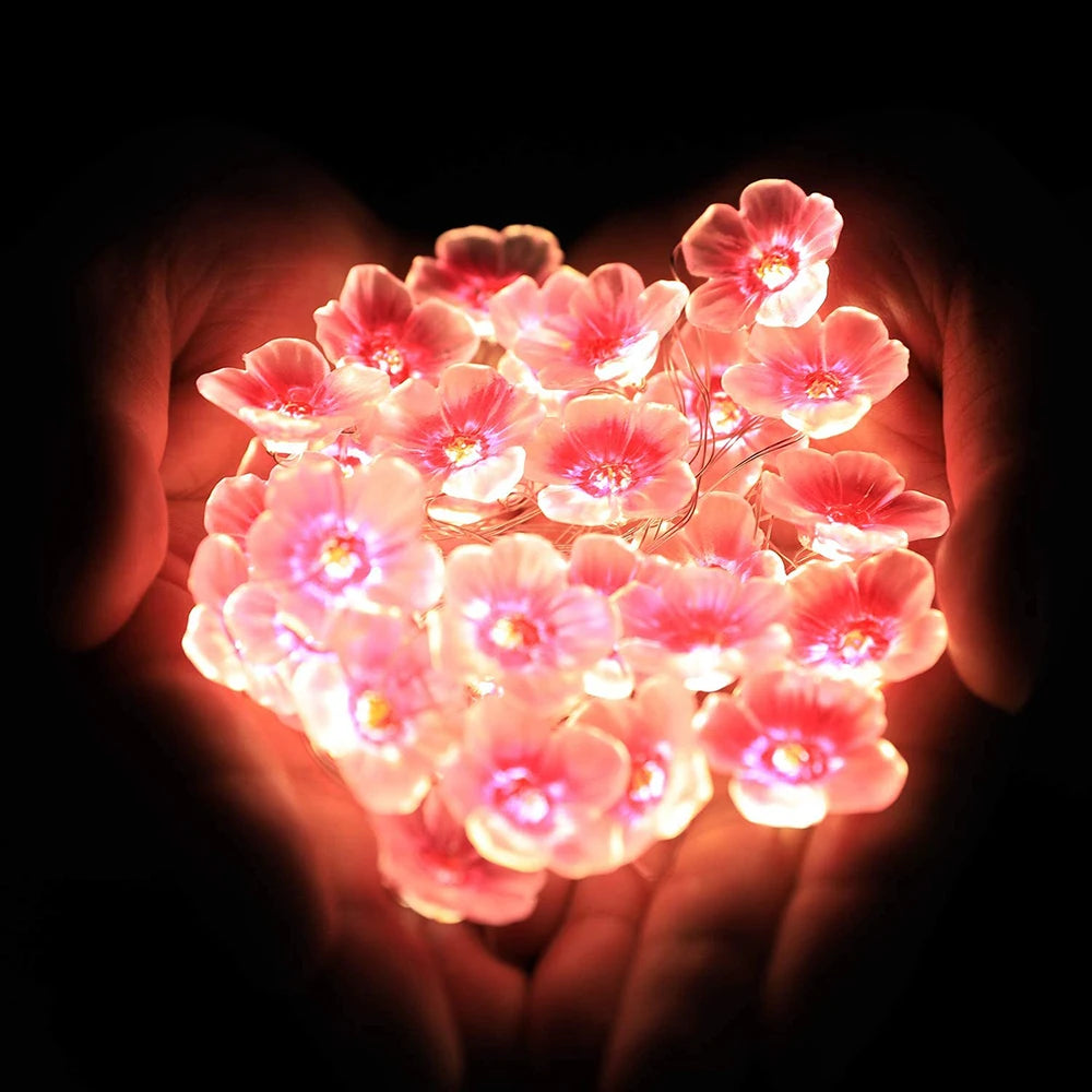 Guirlande lumineuse à 30 LED en forme de fleur
