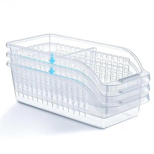 Lot de 4 boîtes de rangement transparentes pour réfrigérateur