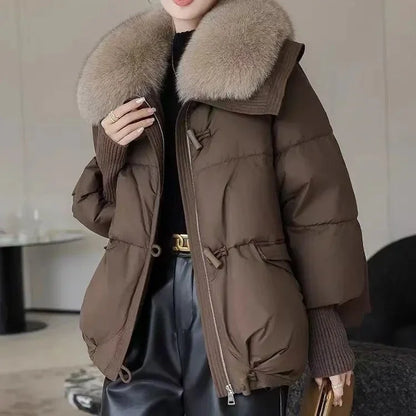 Parka à col en fourrure