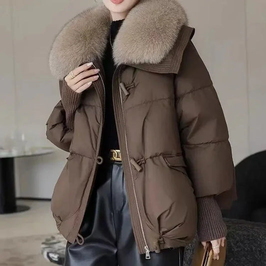 Parka à col en fourrure
