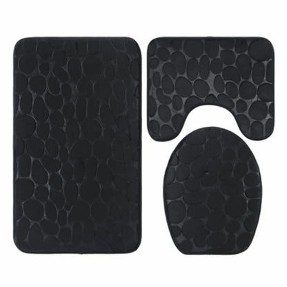 Lot de 3 Tapis de Bain Doux et Antidérapants
