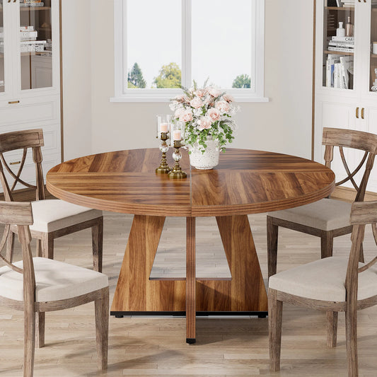 Table ronde nordique en bois massif 160cm