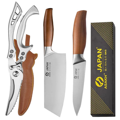 Ensemble de couteaux de cuisine japonais professionnels