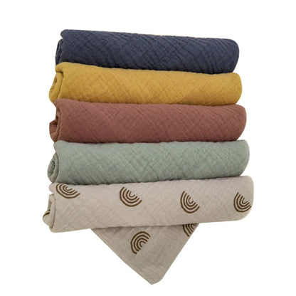 Lot de 5 serviettes carrées en coton pour bébé
