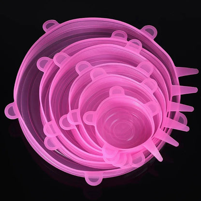 Lot de 6 Couvercles de Bol Universels en Silicone