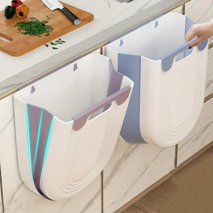 Poubelle de cuisine pliante et suspendue