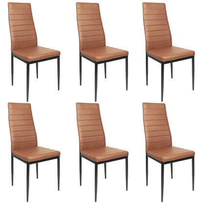 Ensemble de 6 chaises rembourrées avec dossier haut
