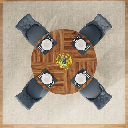 Table ronde nordique en bois massif 160cm