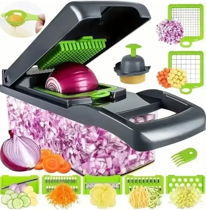 Hachoir à légumes multifonctionnel 14/16 en 1