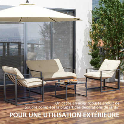 Salon de jardin extérieur 4 pièces
