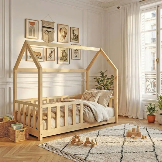 Lit cabane en Bois