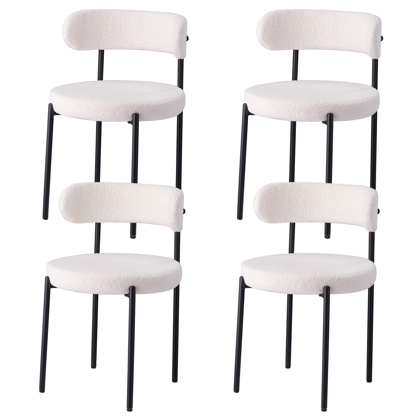 Ensemble de 4 chaises de style nordique