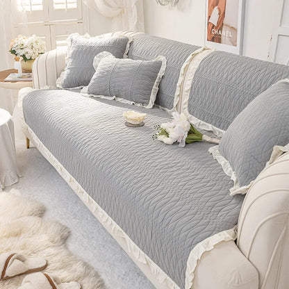 Housse de coussin de canapé en tissu antidérapant